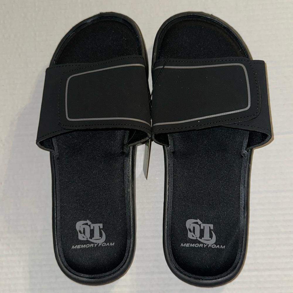 Men’s Revolution Slide Sandals Size Medium 9/10 Memory Foam NEW